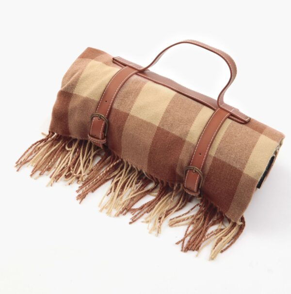 Leather Strap Tassel Picnic Blanket Picnic Mat Camping Hiking - Image 5
