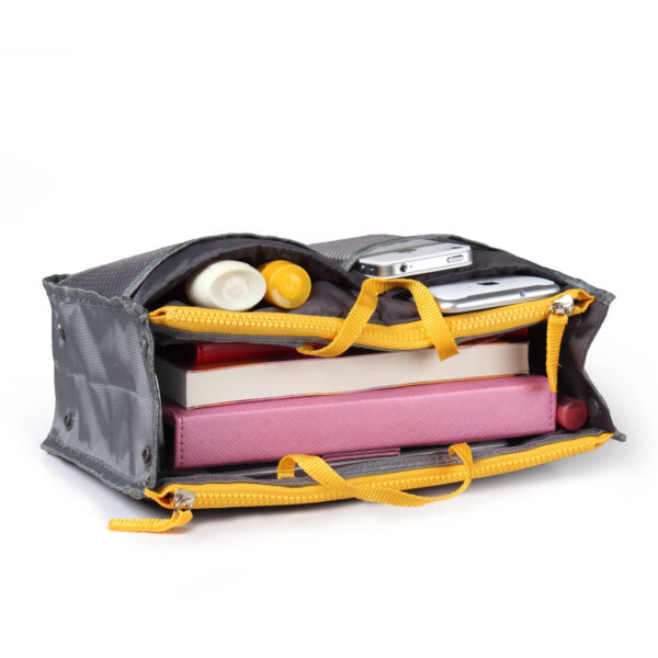 Women Lady Travel Insert Handbag Organizer Makeup Bags Toiletry Purse Liner With Hand Strap - Image 8
