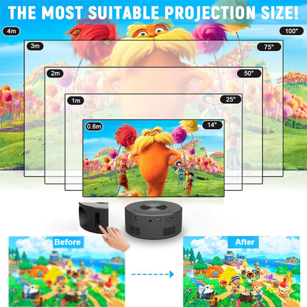 Home Projector Mini Portable Mini Portable Children's Phone Projection - Image 2