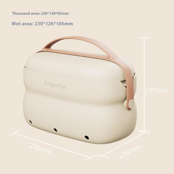 2-in-1 Cosmetic Bag With Handle Hangable Dry And Wet Separation Toiletry Bag Fashion Candy-color Portable Waterproof Storage Travel Bags - Image 10