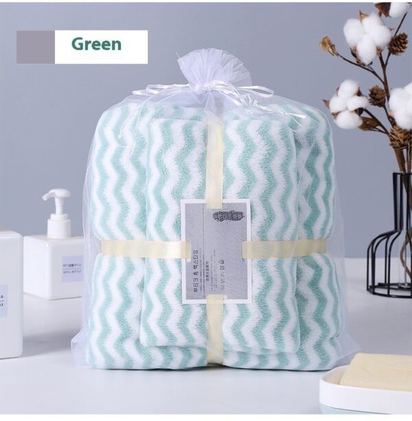 Water Ripple Coral Fleece Towels Child And Mother Suit Two-piece Set - Image 2